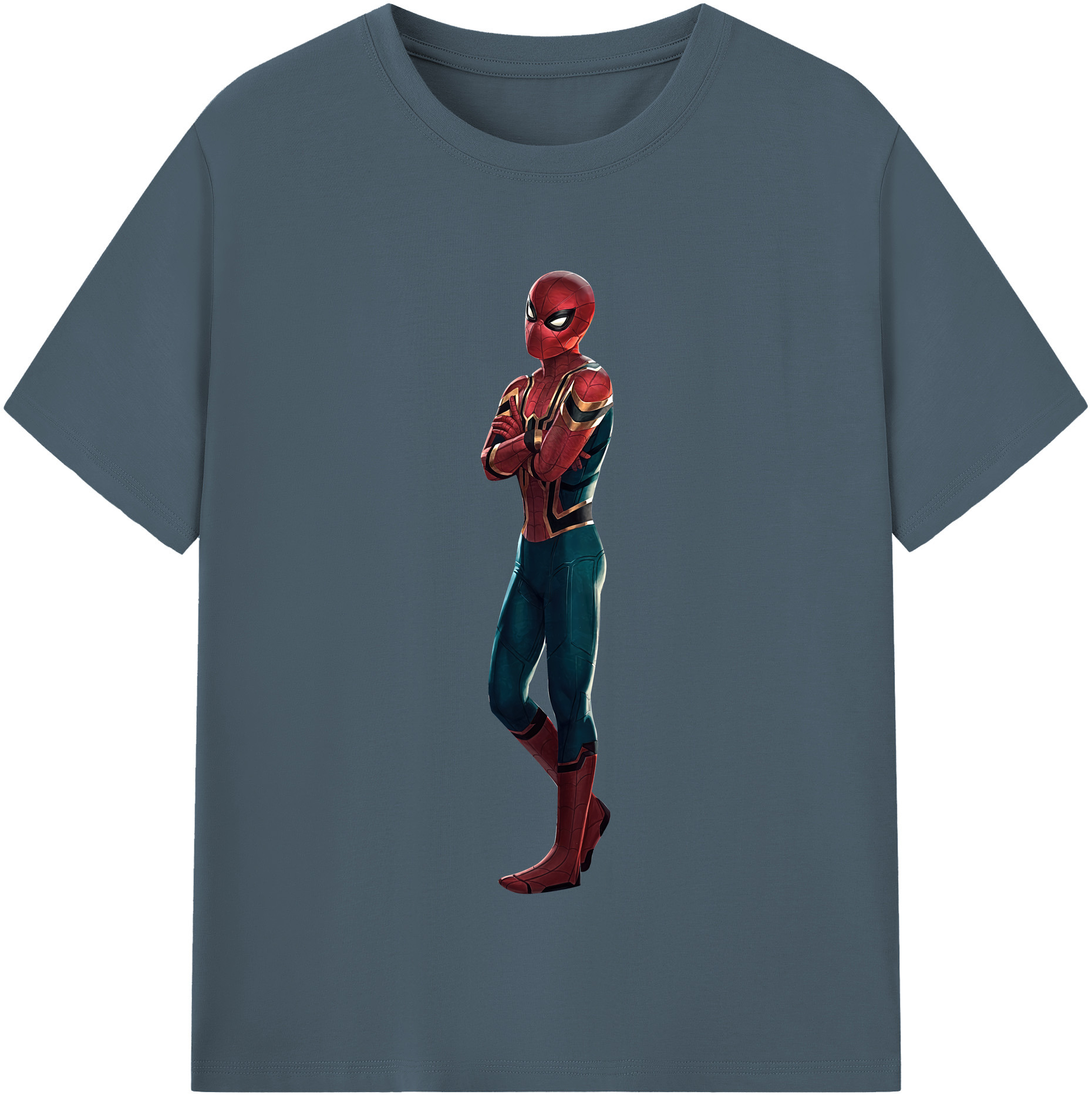 （画像用） Spider Man スパイダーマン 綿100％半袖Tシャツ（フロントプリント）
